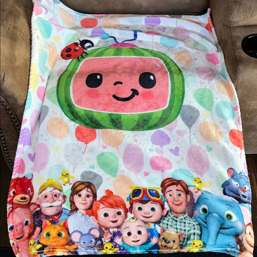 Colorful CocoMelon Character Blanket